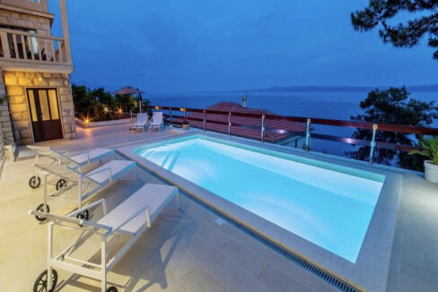 Steinhaus mit Meerblick auf der Insel Brac