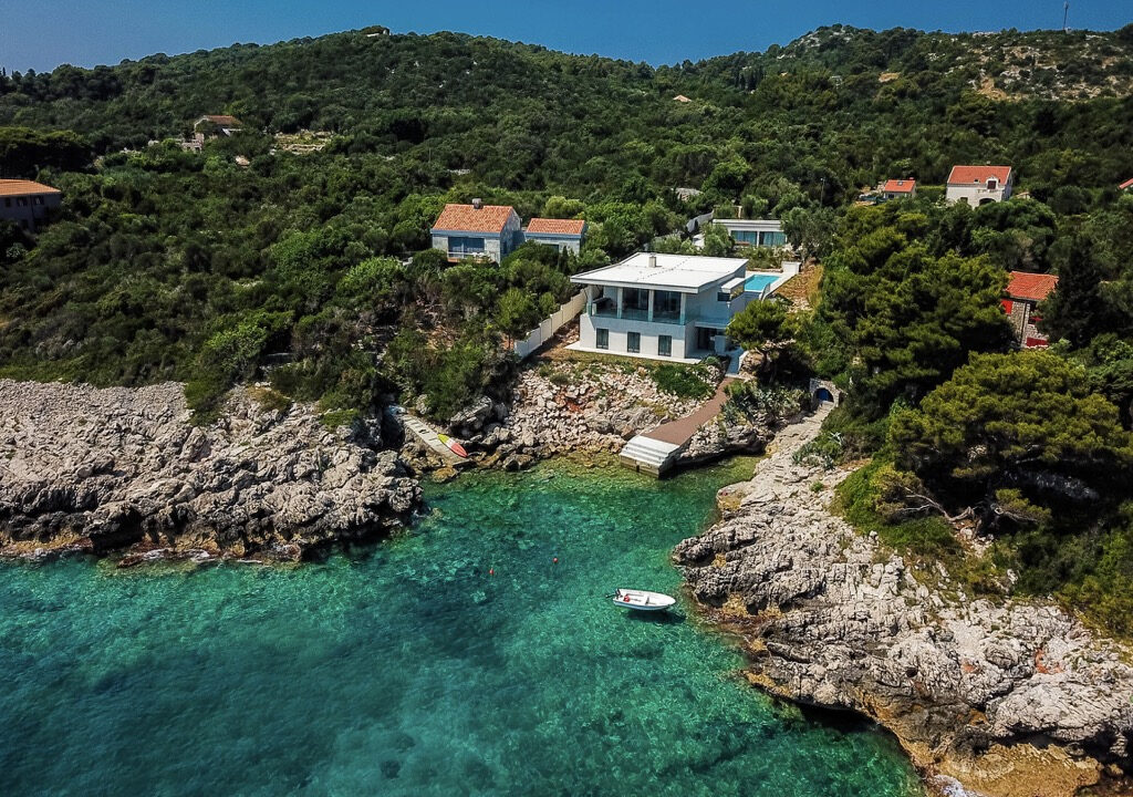 Einzigartige moderne Villa am Meer mit privatem Strandzugang - Insel Kolocep
